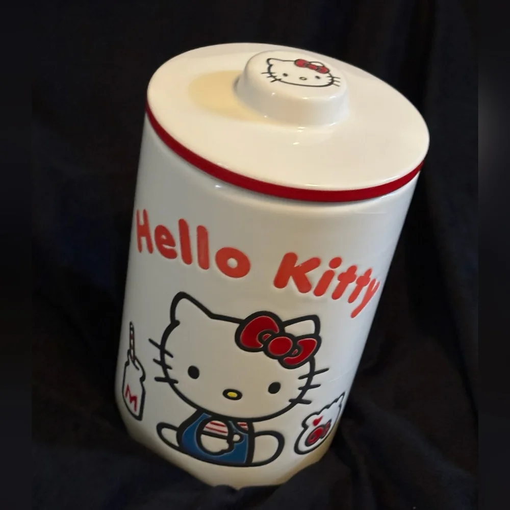 Hello Kitty Ceramic Cookie Jar NWT